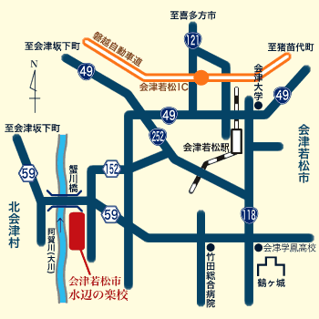 会津若松市水辺の楽校地図