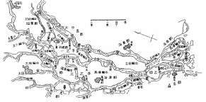 図－19　宝暦治水工事後の輪中および木曽、長良、揖斐川（出典：「木曽山川～その流域と河川技術」P164）