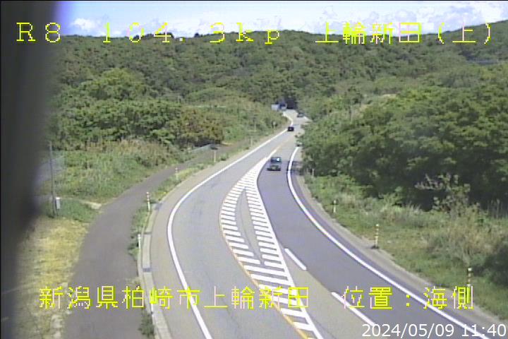 国道8号 上輪新田のライブカメラ画像