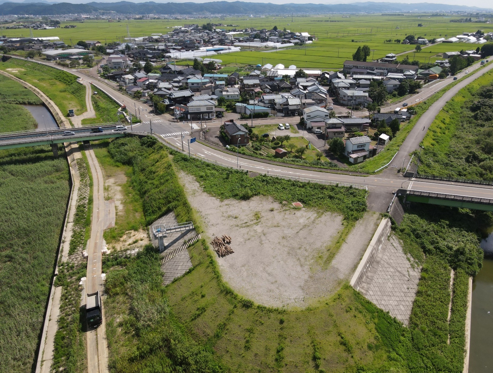 田上町保明新田地先