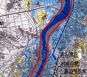 神通川水系神通川浸水想定区域図