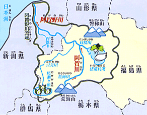 阿賀川流域図