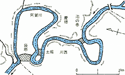 泡の巻・土掘・袋原捷水路工事平面