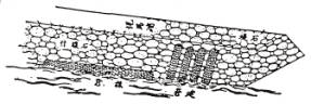 図－1　石堤の図（出典：「算法地方大成」Ｐ135より）
