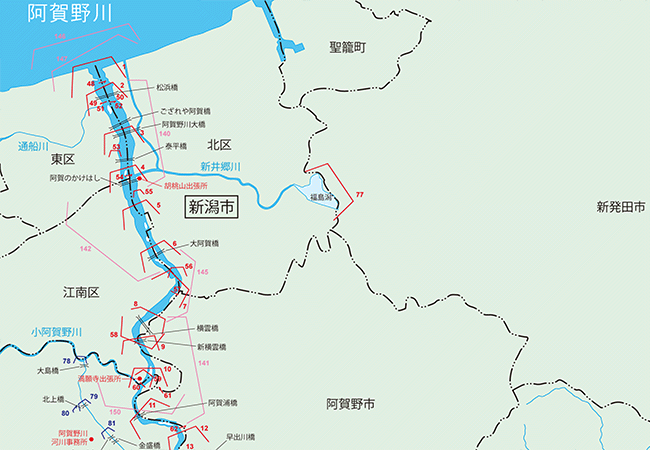 阿賀野川下流域図