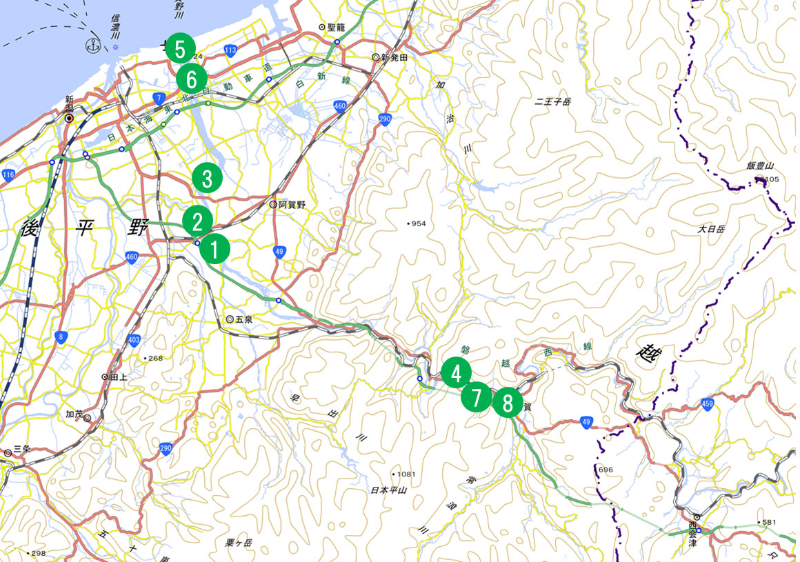 阿賀野川の橋