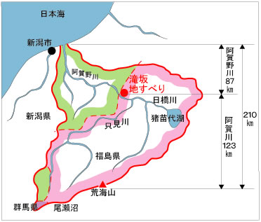 阿賀野川流域位置図