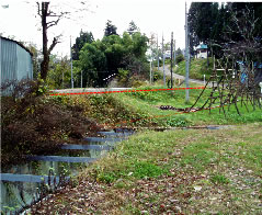 下手の堤防跡（山側より撮影）