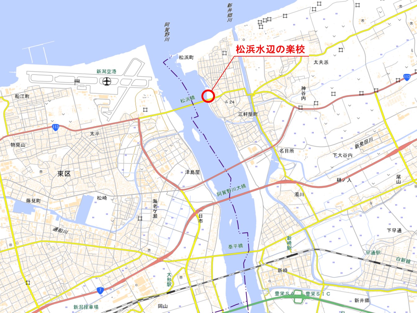 松浜水辺の楽校の場所