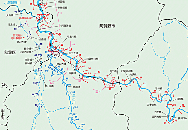 阿賀野川中流域図