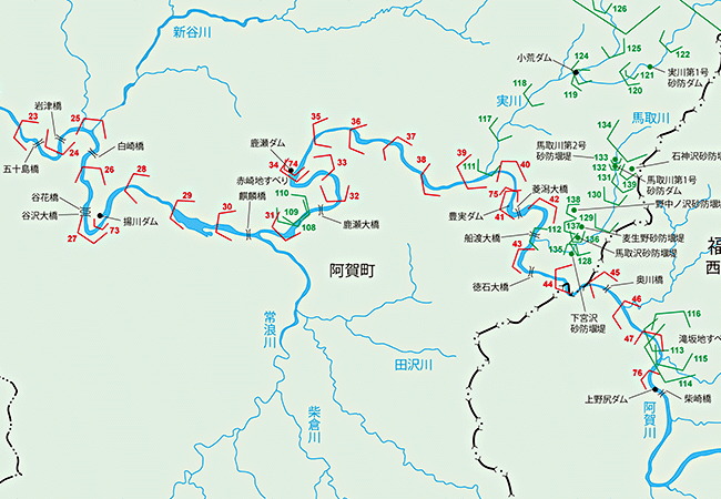 阿賀野川上流域図
