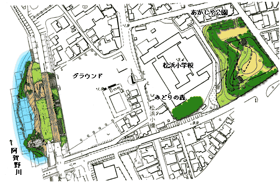 松浜水辺の楽校計画平面図