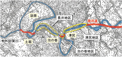 陸地測量部作成の5万分の1地形図（喜多方）大正6年