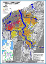 阿賀野川区間：浸水継続時間を表す画像