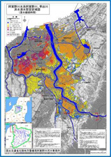 阿賀野川区間と早出川区間:浸水継続時間を表す画像