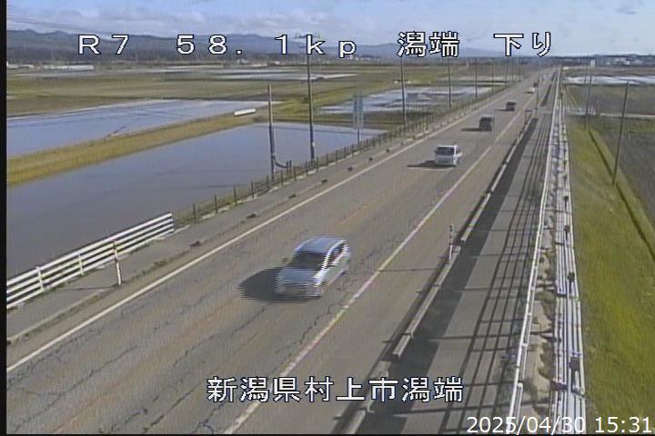 国道7号 村上市潟端（下助渕）