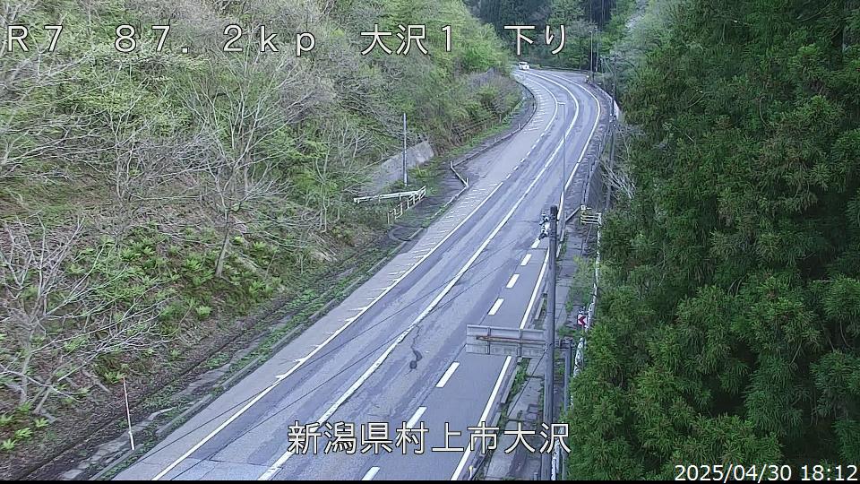 国道7号 村上市大沢