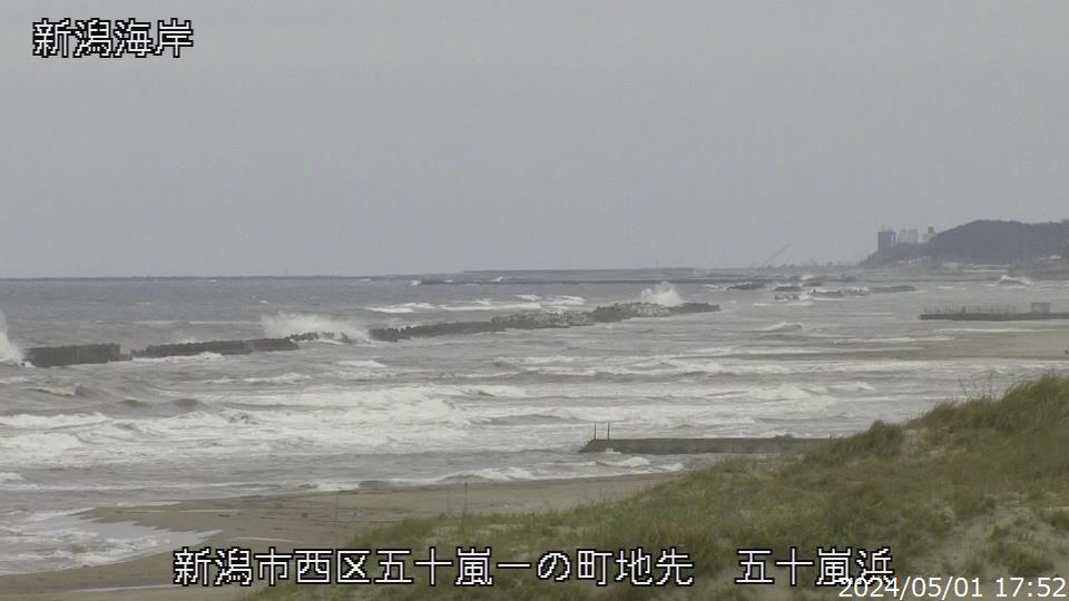 新潟県の海ライブカメラ｢12五十嵐浜｣のライブ画像