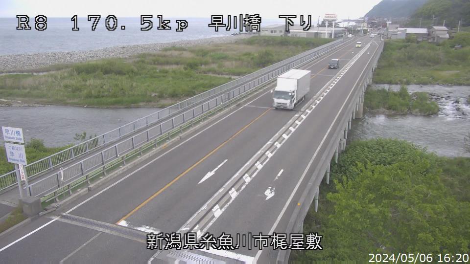 新潟県の海ライブカメラ｢23早川橋※｣のライブ画像