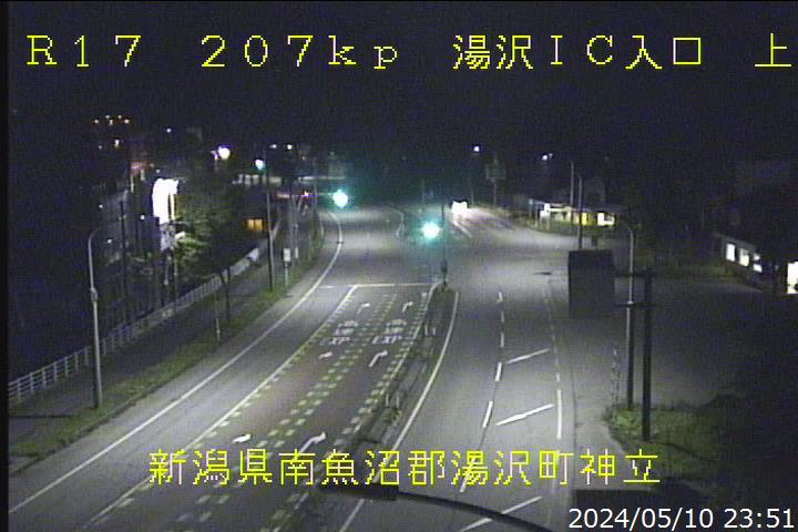 ライブカメラ 国道17号　湯沢IC入口（207キロポスト）