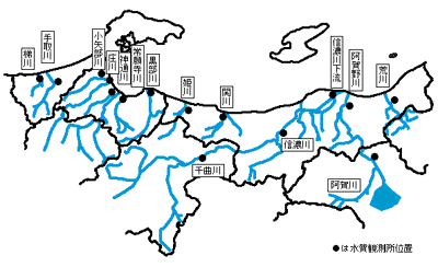 北陸管内河川位置図