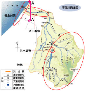 手取川流域図