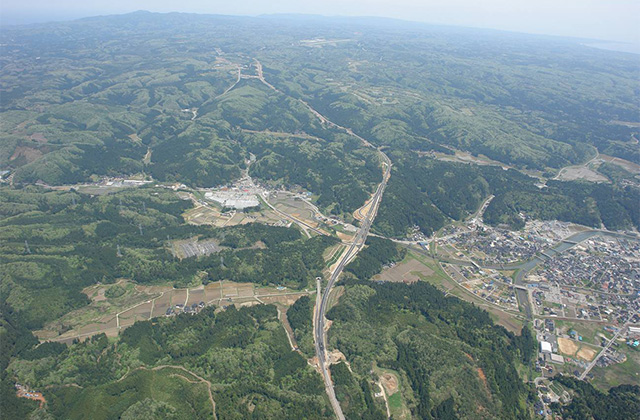 穴水ICの空中写真