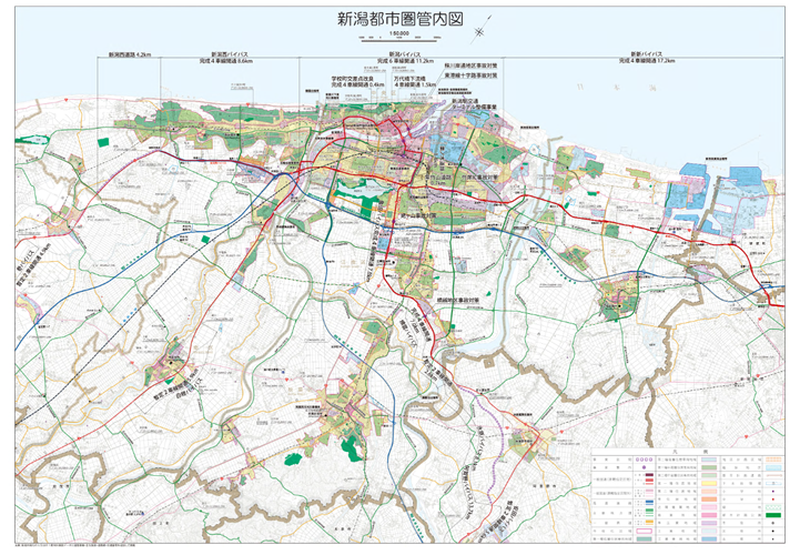 2021年度版　事業概要新潟都市圏管内図（地図）