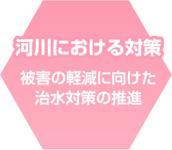 河川における対策　被害の軽減に向けた治水対策の推進