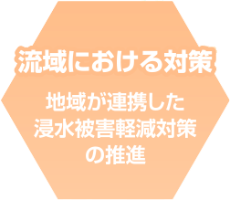 流域における対策　地域が連携した浸水被害軽減対策の推進