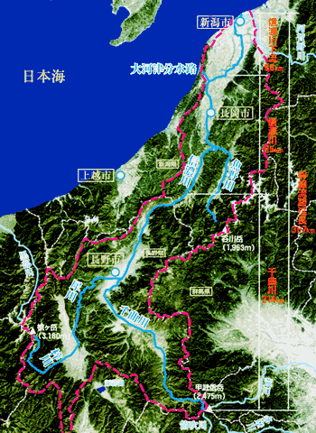 地図で見る信濃川