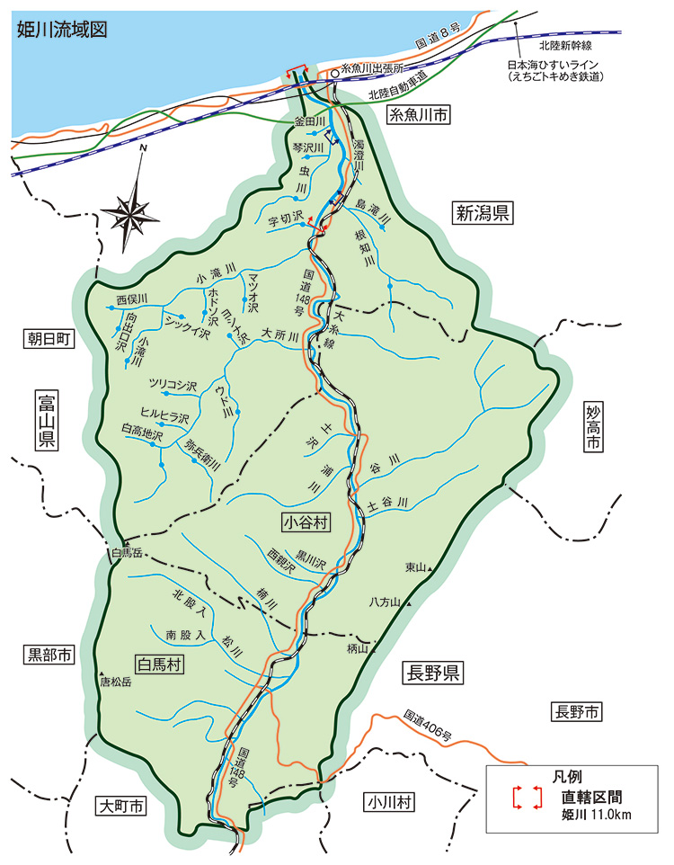 姫川流域図