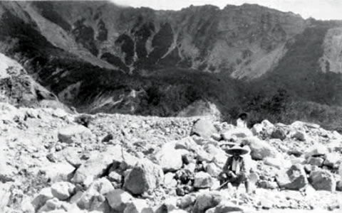 Upstream area of Dashiwara-dani as of 1922