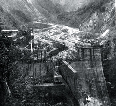 Shiraiwa Sabo Dam under construction
