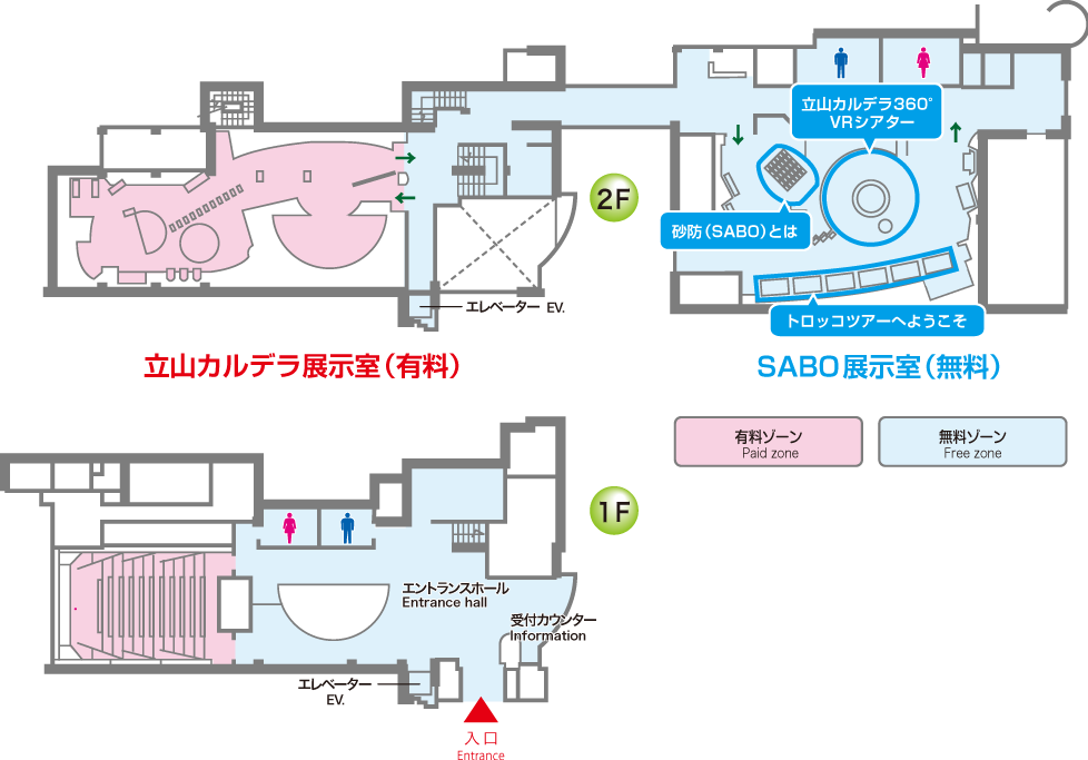 立山カルデラ砂防博物館　館内マップ