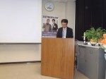 最近の水防に関する話題提供の様子 最近の水防に関する話題提供の様子